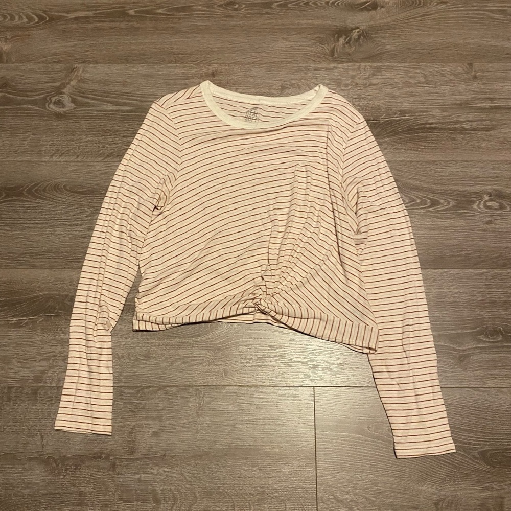 Aerie real soft cropped twist shirt